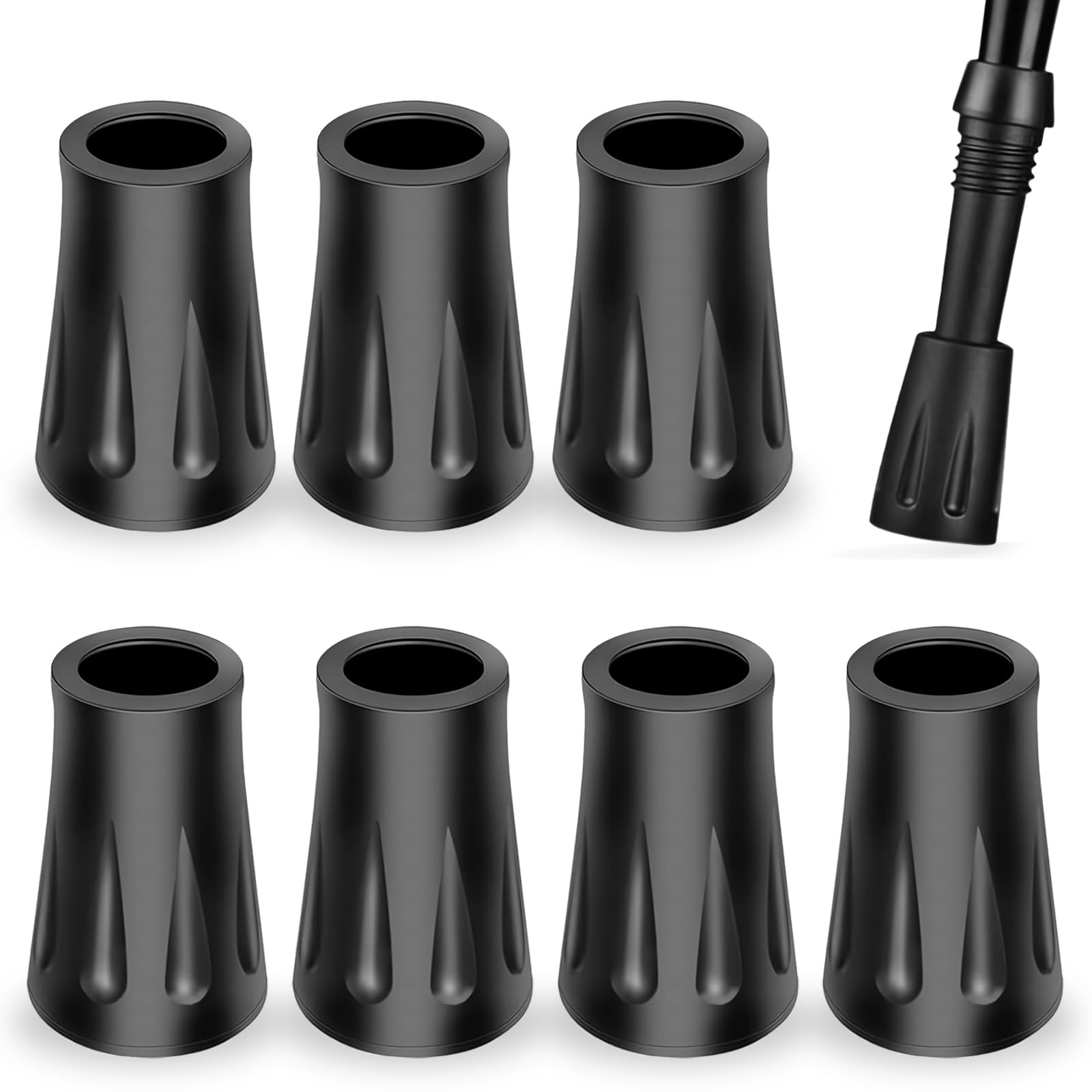TecoKart ® 7 Pcs Trekking Stick Base for Hiking Rubber Replacement Cane Tips fit Most Walking Trekking Skiing Poles and Hiking Walking Sticks and Feature Shock Absorption, Grip and Traction Protection (B0DCZKZCF6) Amazon Price History, Amazon Price Tracker