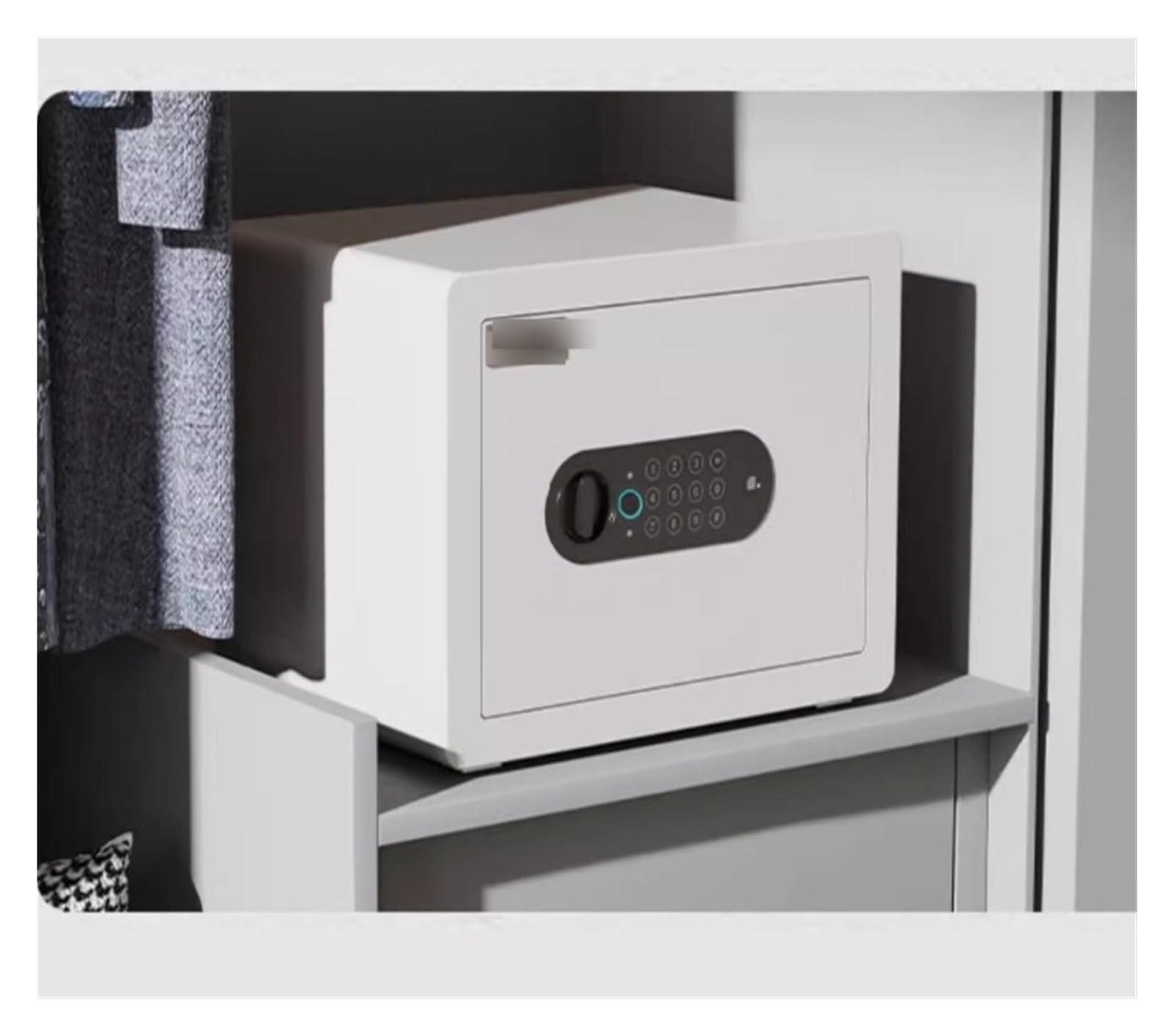Caja fuerte para huellas dactilares con teclado de pantalla táctil y sistema de alarma para la seguridad del hogar, ideal para guardar dinero en efectivo, joyas y documentos