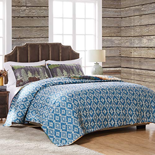Greenland Home Black Bear Lodge Quilt Set, 3-Piece Full/Queen #TOP1