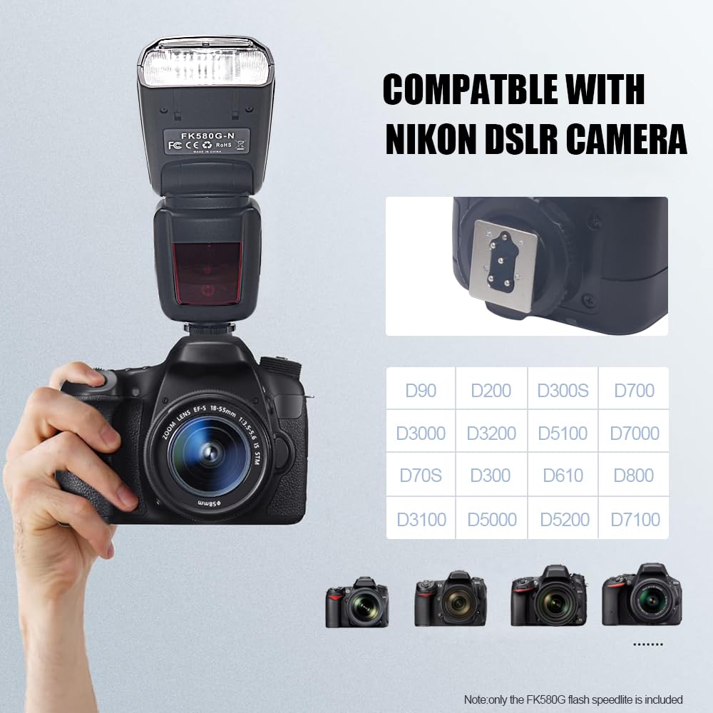 Amazon.com : Mcoplus FK580G-N TTL HSS 1/8000s Professional