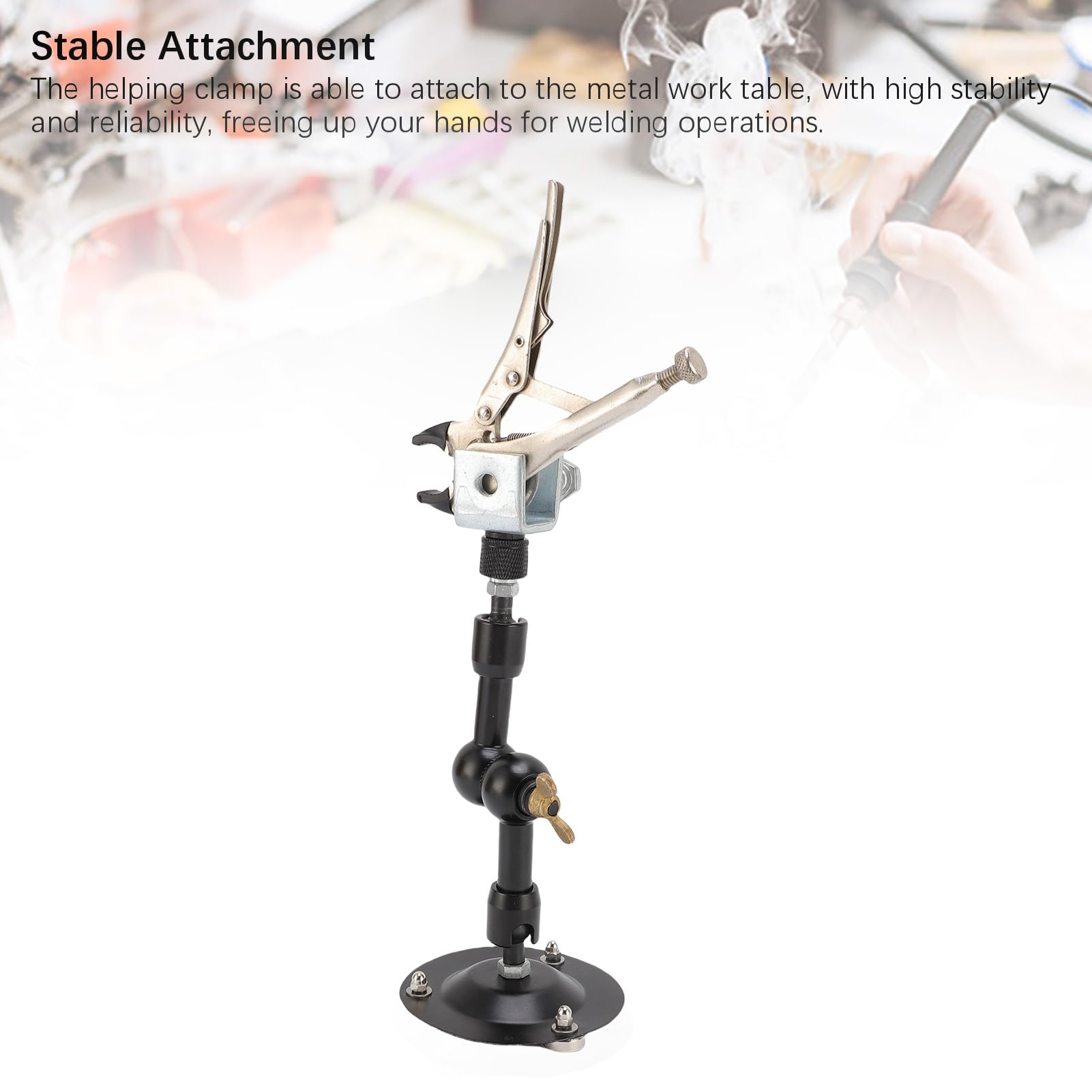 Jectse Accesorio Estable de Abrazadera Auxiliar de Soldadura de ángulo Ajustable, para Asistencia de Accesorios de Soldadura Electrónica