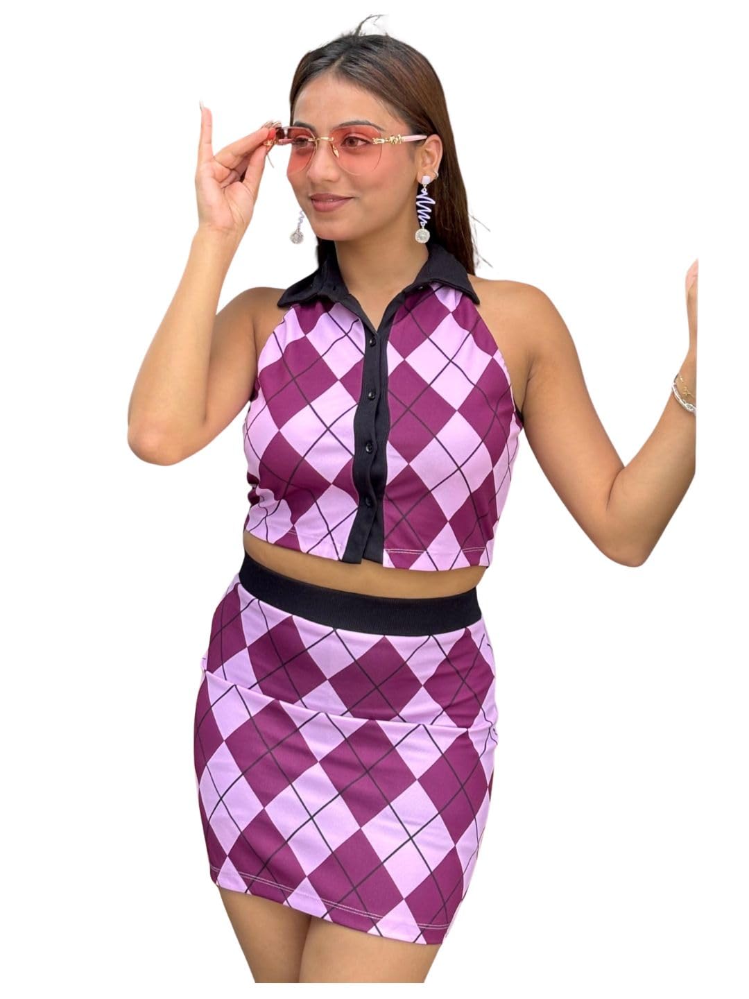 tandul Women's Printed Multicolor Polyester Co-ord Set Regular No Sleeves Co-ord Set for Womens Soft & Breathable & Comfortable Outfits for Office, Casual, Festive & Party (11552)-picture-27