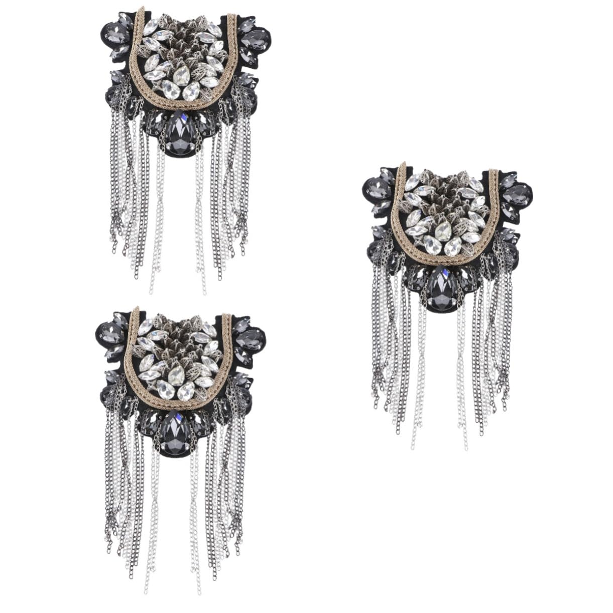 VILLCASE 3piezas Accesorios De Costura Parche De Alfiletero Borlas y Tachuelas Para Ropa y Sombreros Diseño y Elegante