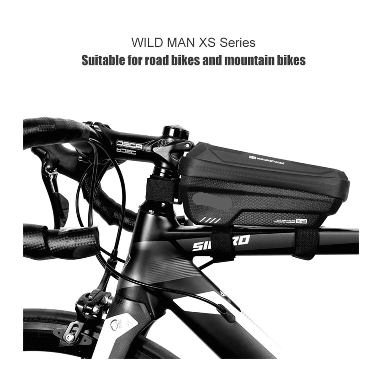 Borsa da bicicletta impermeabile con guscio rigido in EVA da 1 pezzo | Conserva l'attrezzatura for il ciclismo.(Black and Red)