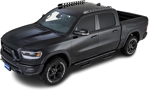Rhino Rack Backbone para montar una plataforma pionera compatible con 18-21 RAM 1500 Crew Cab, Silverado y Sierra Crew Cab 2019-21, color negro