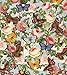 Butterflies & Roses Cotton Fabric by The Yard