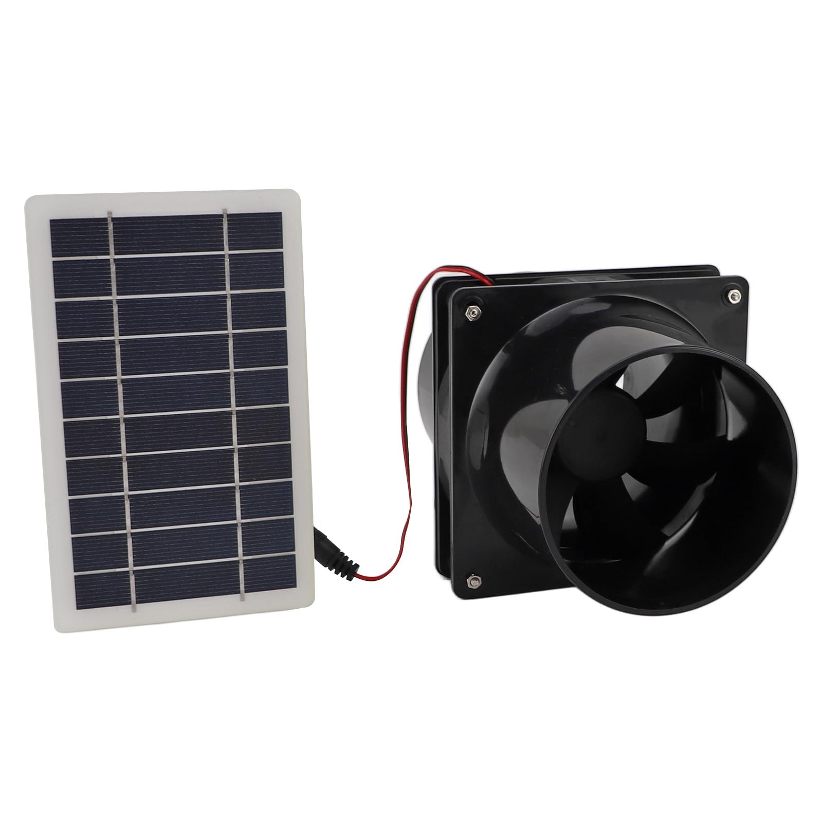Mumusuki Efficiente Aspiratore a Energia Solare da 10 W 12 V, Ventola di Scarico Alimentata a Pannello Solare per, Kit Ventola per Pannello Solare a Installazione Rapida per Serra