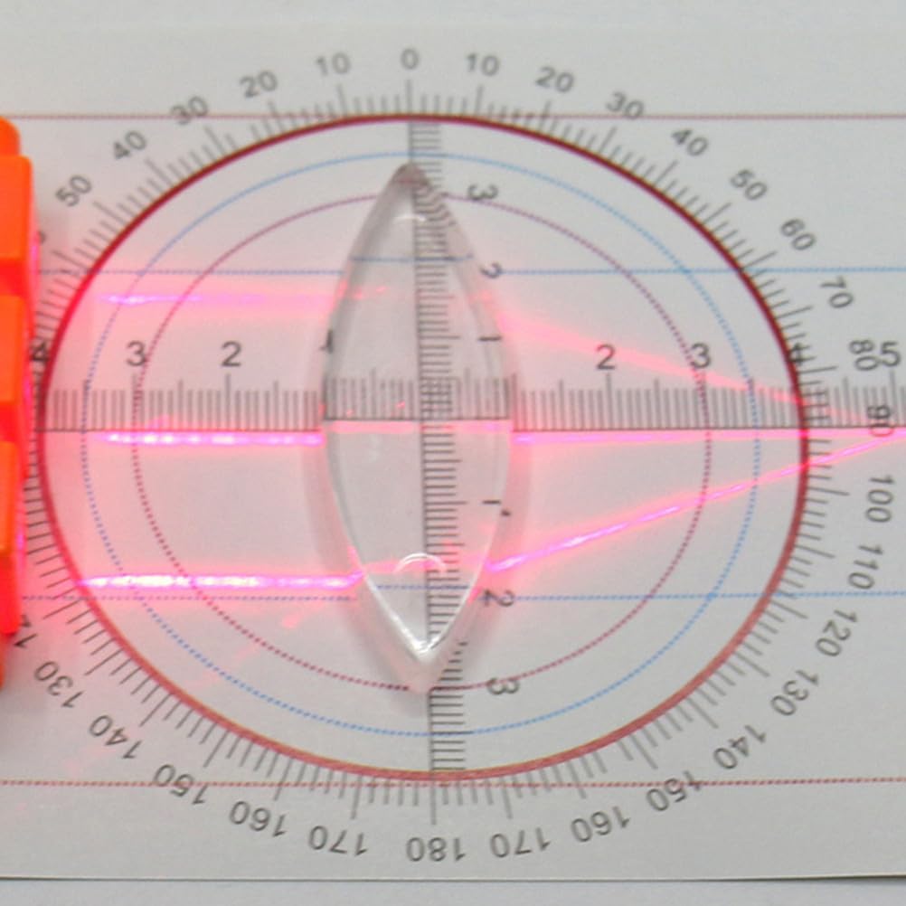 BESPORTBLE Physics Optics Experiment Kit, Geometric Light Refraction Triangular Prism Concave Convex Lens Set, Science Teaching Demonstration Tool for School