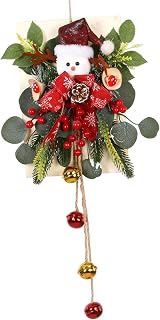Christmas Hanging Ornament Door Decoration Wall Plaque Window Sign Cute Creative Holiday Piece with PE Construction and Rope Suitable for, Snowman