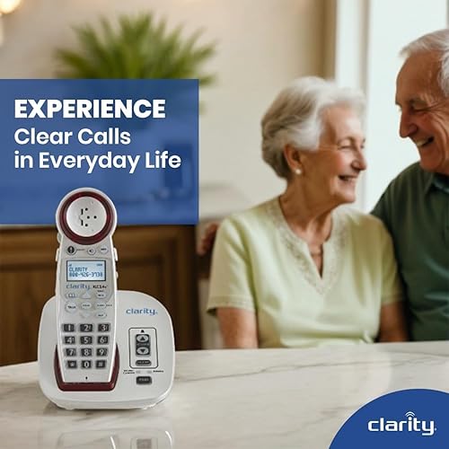 Miniatura 7 de Clarity XLC3.4+ - Teléfono fijo inalámbrico amplificado para personas mayores, ancianos, con problemas auditivos, con discapacidad auditiva |