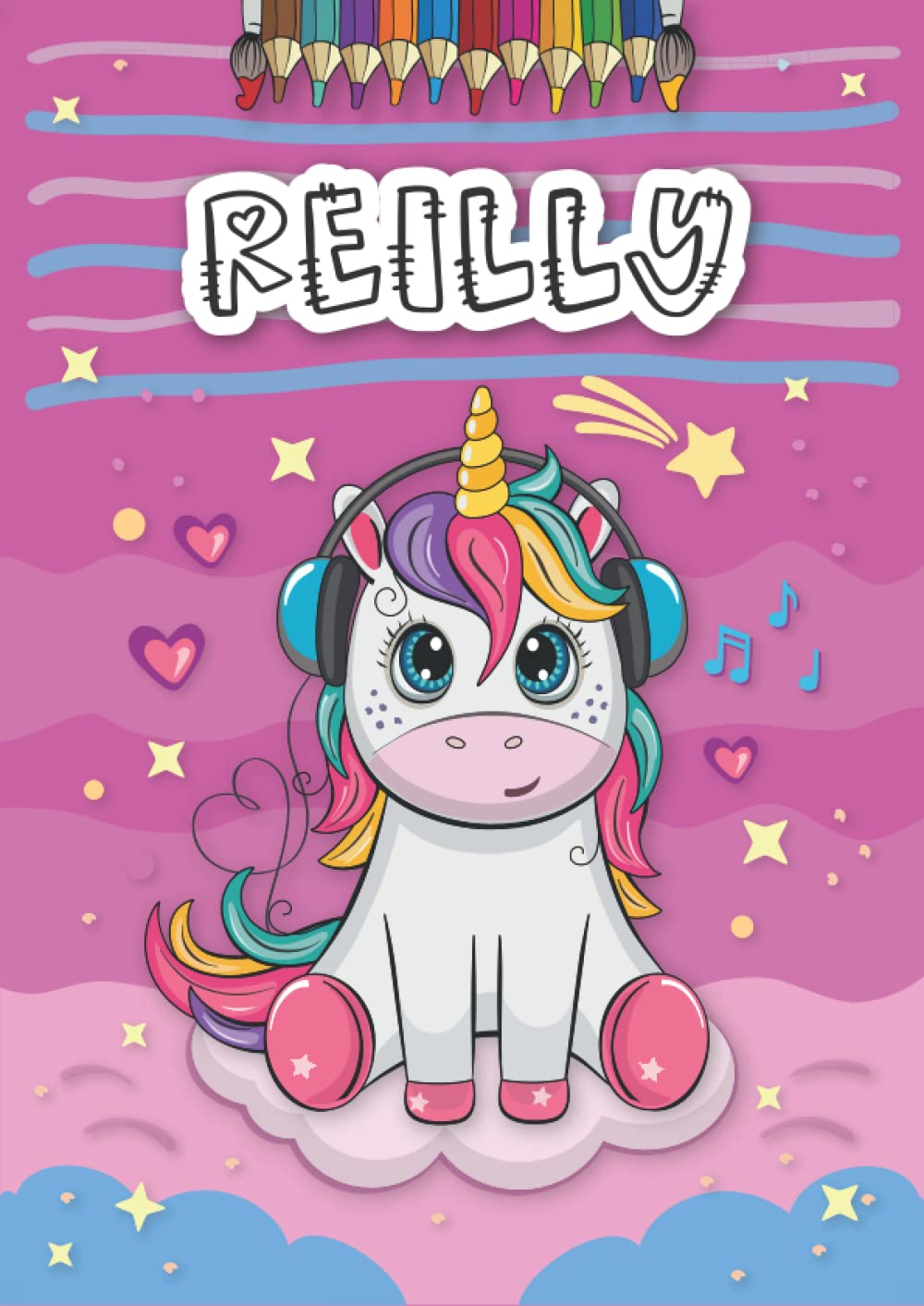 Reilly: Personalized Coloring Book for Reilly | Theme: Unicorn | Birthday gift for girl, daughter ... | Ages: 4-8 | 25 unicorn designs with name Reilly, Large size A4 (ca. 8.5 x 11 inches)