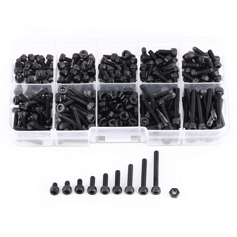 Scout SS-HEX-280 Screw Nut Assortment Kit with Storage Box - 280 Pc