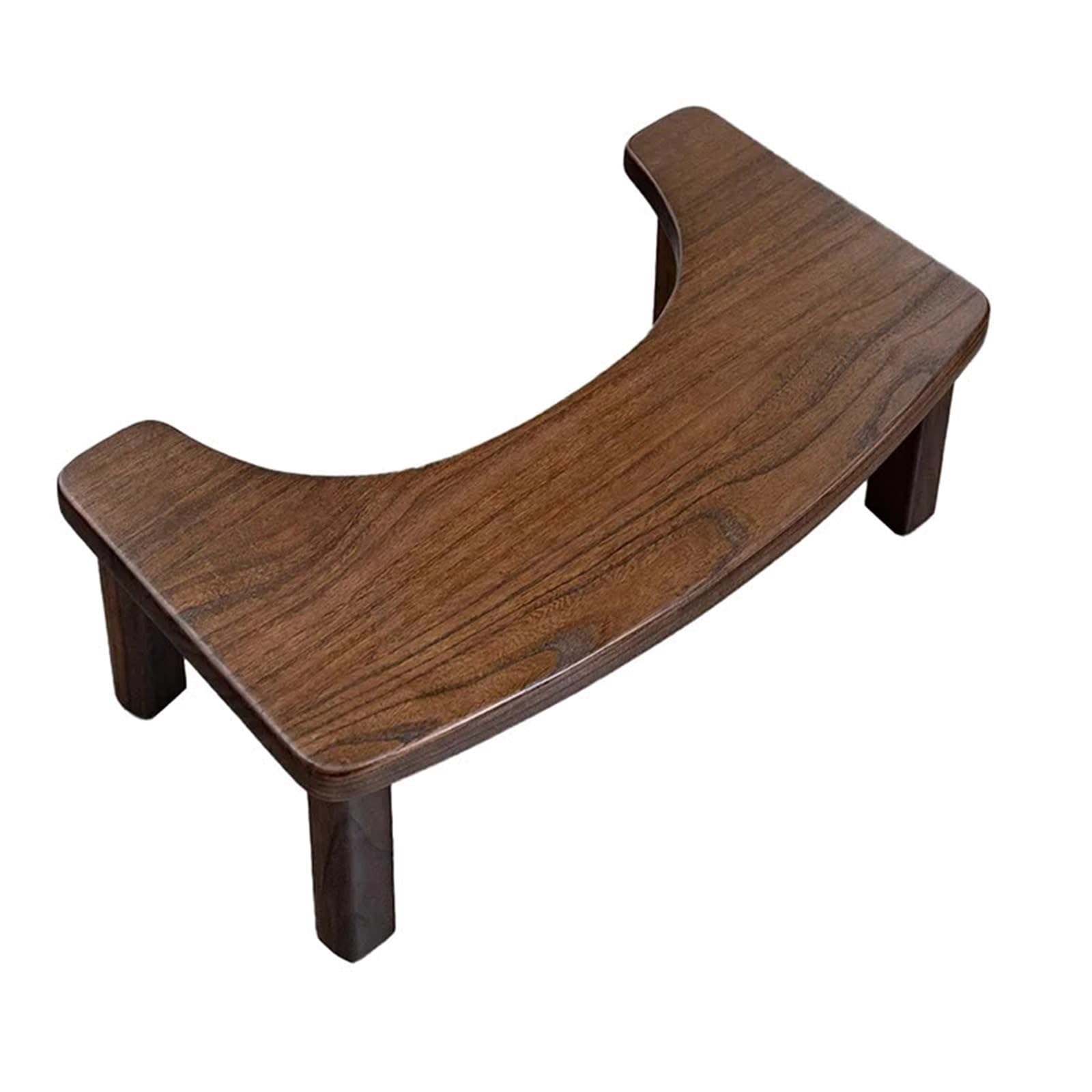 Taburete de baño en madera maciza ergonómico, un mueble móvil duradero y de alta calidad