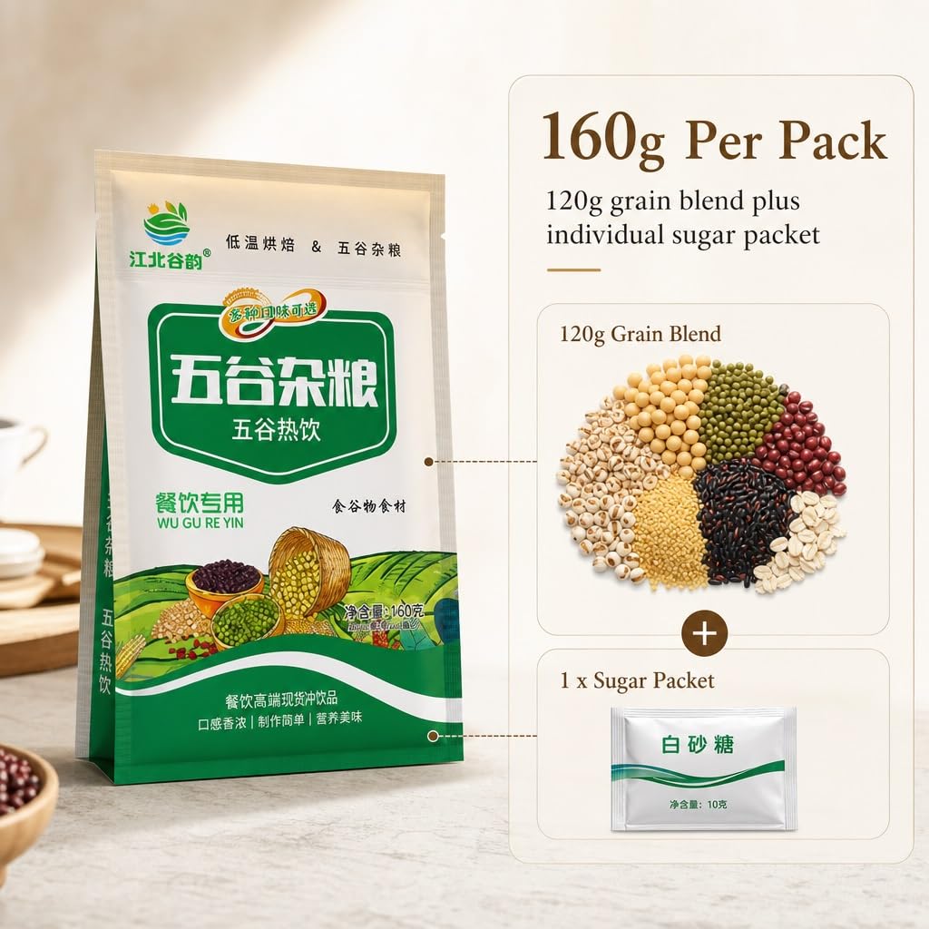 8 Sabores De Cereales Mixtos, Paquete, 120 G Cada Uno, Ingredientes Instantáneos Avena Y Leche Soja, For El Restaurante Del Hotel En Casa