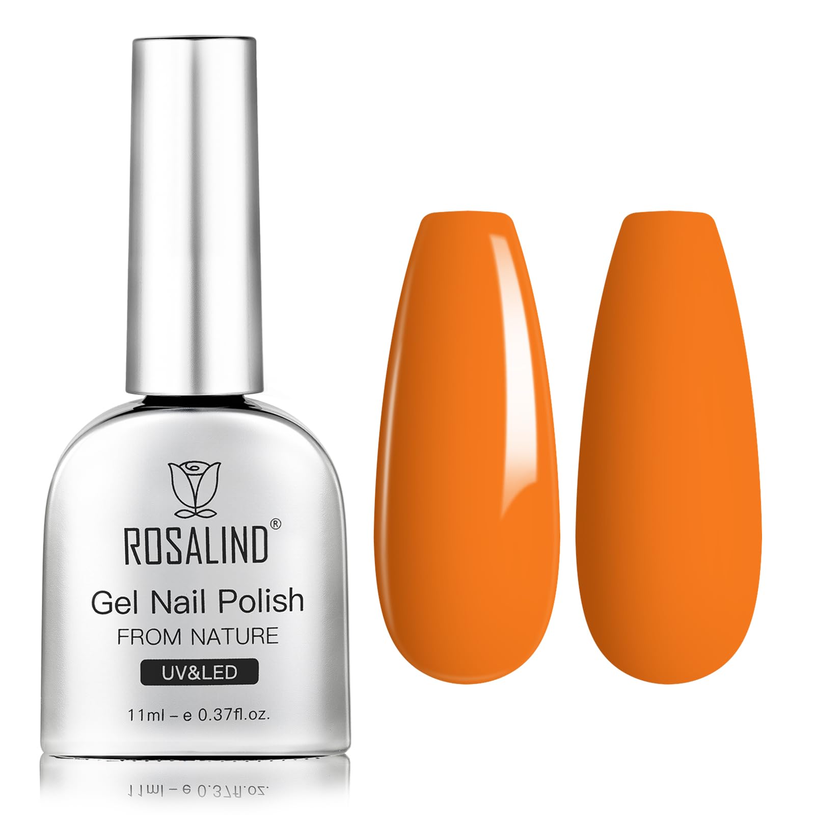 ROSALIND Semi-Permanent Nail Polish, 12 ml Yellow Semi-Permanent Nail Polish, UV/LED Soak Off Spring Summer Nail Polish for DIY Manicure — view 16