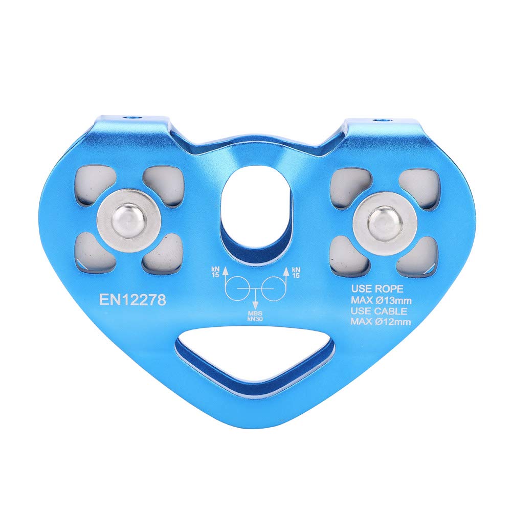 30KN Dual Pulley Zip Line Rettungskabelwagen, für 13 Mm Seil, Edelstahl mit Luftfahrtaluminium, für Outdoor-Erkundungen, Bergsteigen