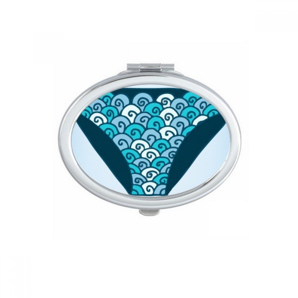 Miroir de poche mignon ovale illustration vaporiser noir pour sac à main