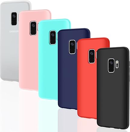 6x Funda Samsung Galaxy S9, Leathlux Carcasas 6 juntas Ultra Fina Silicona TPU Gel Protector Flexible Colores Case Cover para Samsung Galaxy S9 5.8