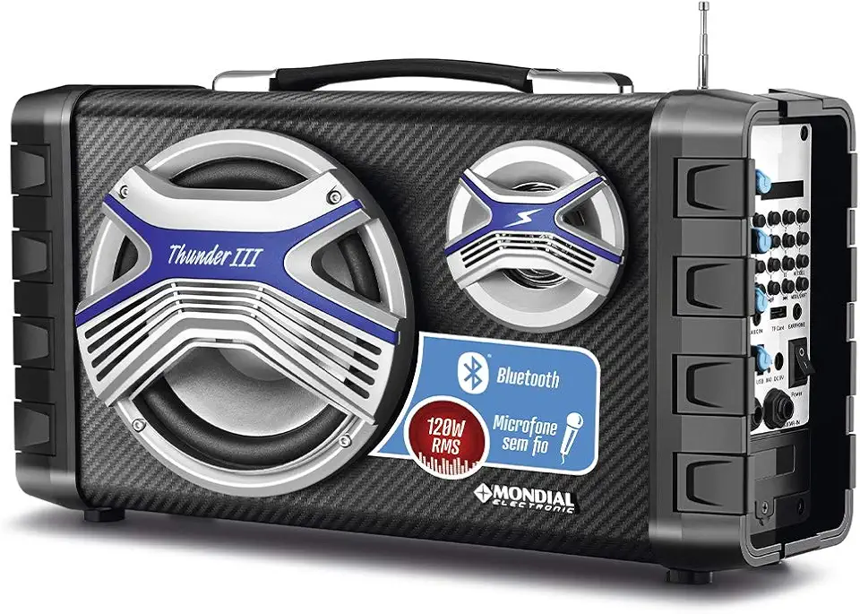 Caixa de Som Amplificada Mondial, Multi Connect, Bivolt, 120W RMS - MCO-13