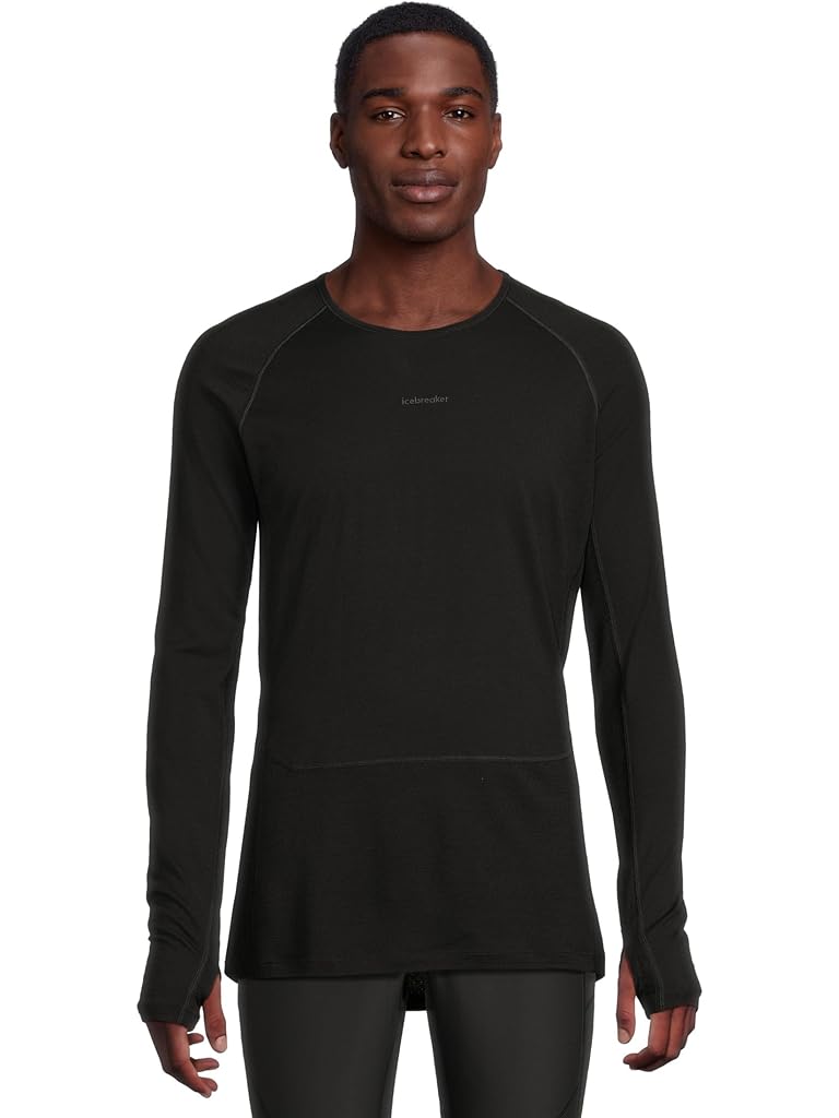 Black Icebreaker Merino 200 ZoneKnit™ Long Sleeve Crewe