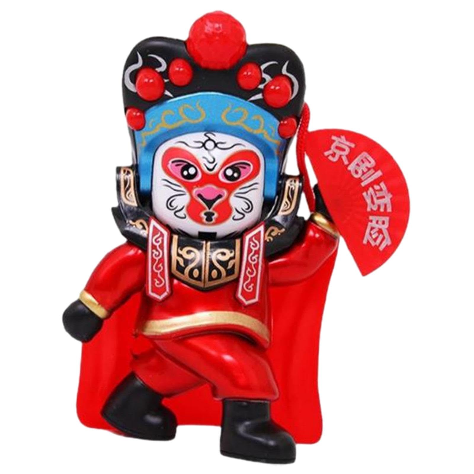 Chinese Opera Doll Statue Chinese Kids Toy Sichuan Opera Face Changing Doll for Souvenir Gifts Adults Kids, red