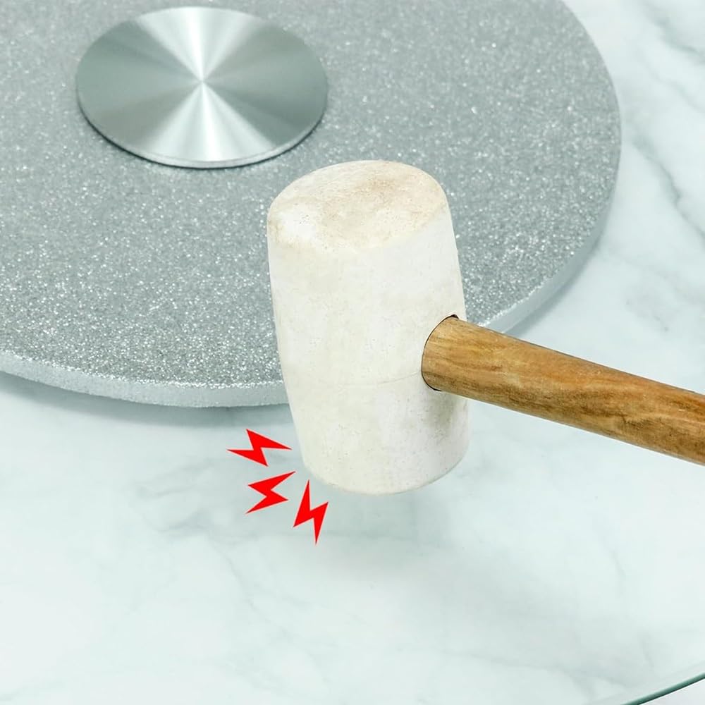 Plateau Tournant en Verre Trempé De 20 Pouces pour La Cuisine, Plateau Rotatif Rond De 40 Pouces avec Base, Lisse Et Silencieux (60 Cm/24 Pouces)
