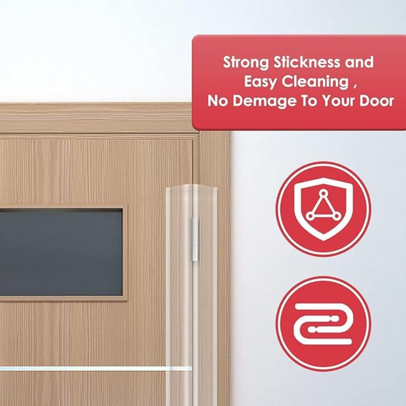 Agabani Door Pinch Guard Baby Proofing, Soft and Flexible Finger Protector for Child Safety, Prevents Door Slamming and Finger Injuries, No Tools Required, Ideal for Homes and Nurseries (Pack of 2) 2
