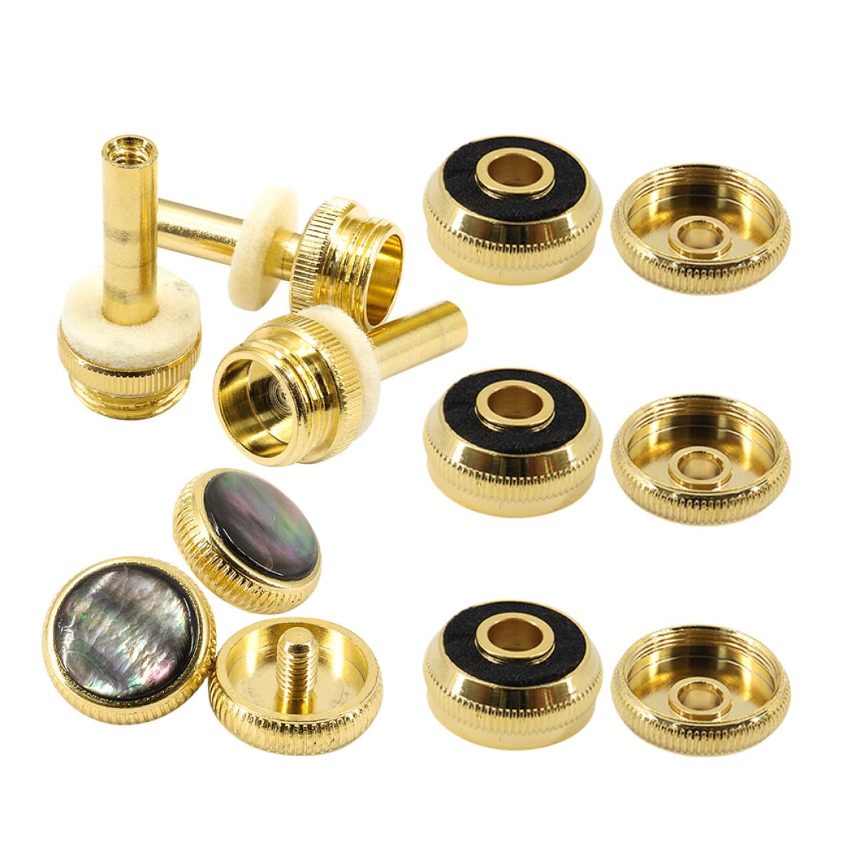 TOYANDONA Trompetenventile Knöpfe Ersatzteile 12 Stück aus Metall in Gold mit Präziser Verarbeitung für Einfache Reparatur und Transport an Trompeten