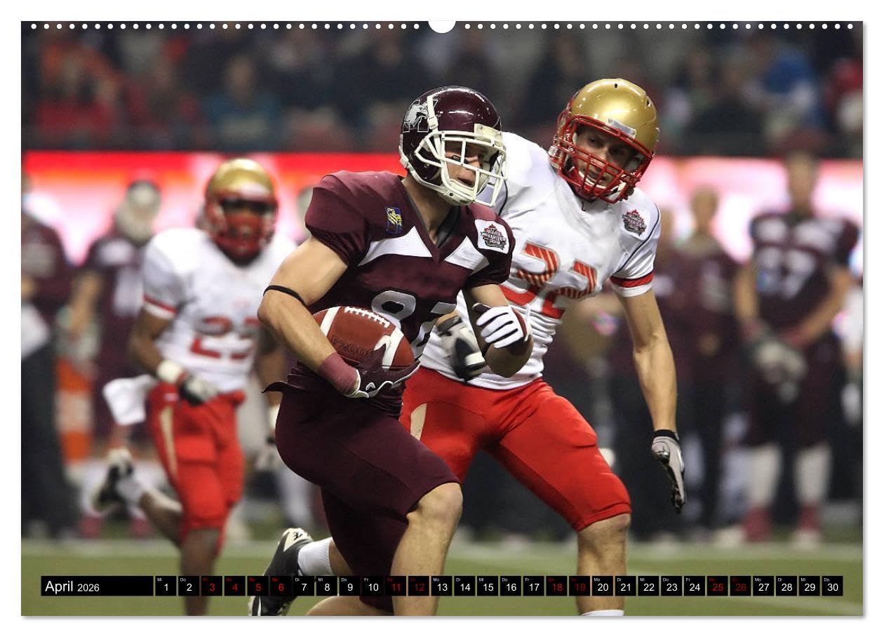 American Football - Athleten (hochwertiger Premium Wandkalender 2026 DIN A2 quer), Kunstdruck in Hochglanz: Dynamische Bilder zeigen die Spieler in ... und packenden Spielszenen (CALVENDO Sport)