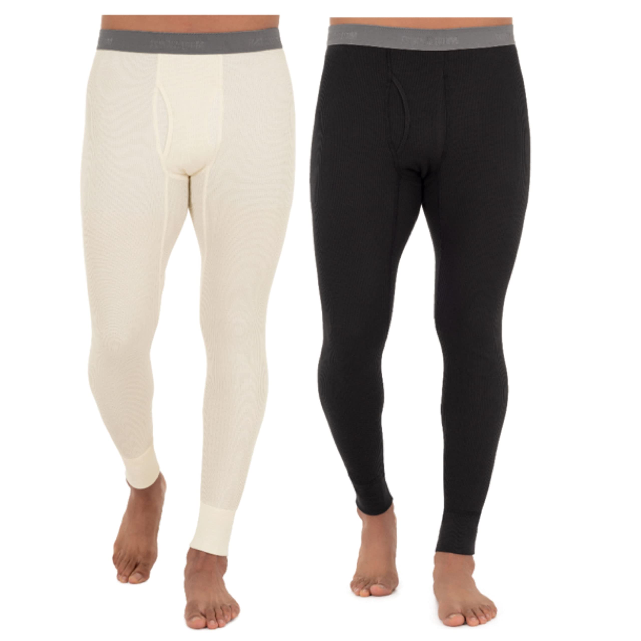 Fruit of the Loom Men's Recycled Premium Waffle Thermal Underwear Long Johns (1, 2, 3 and 4 Packs) Leggings