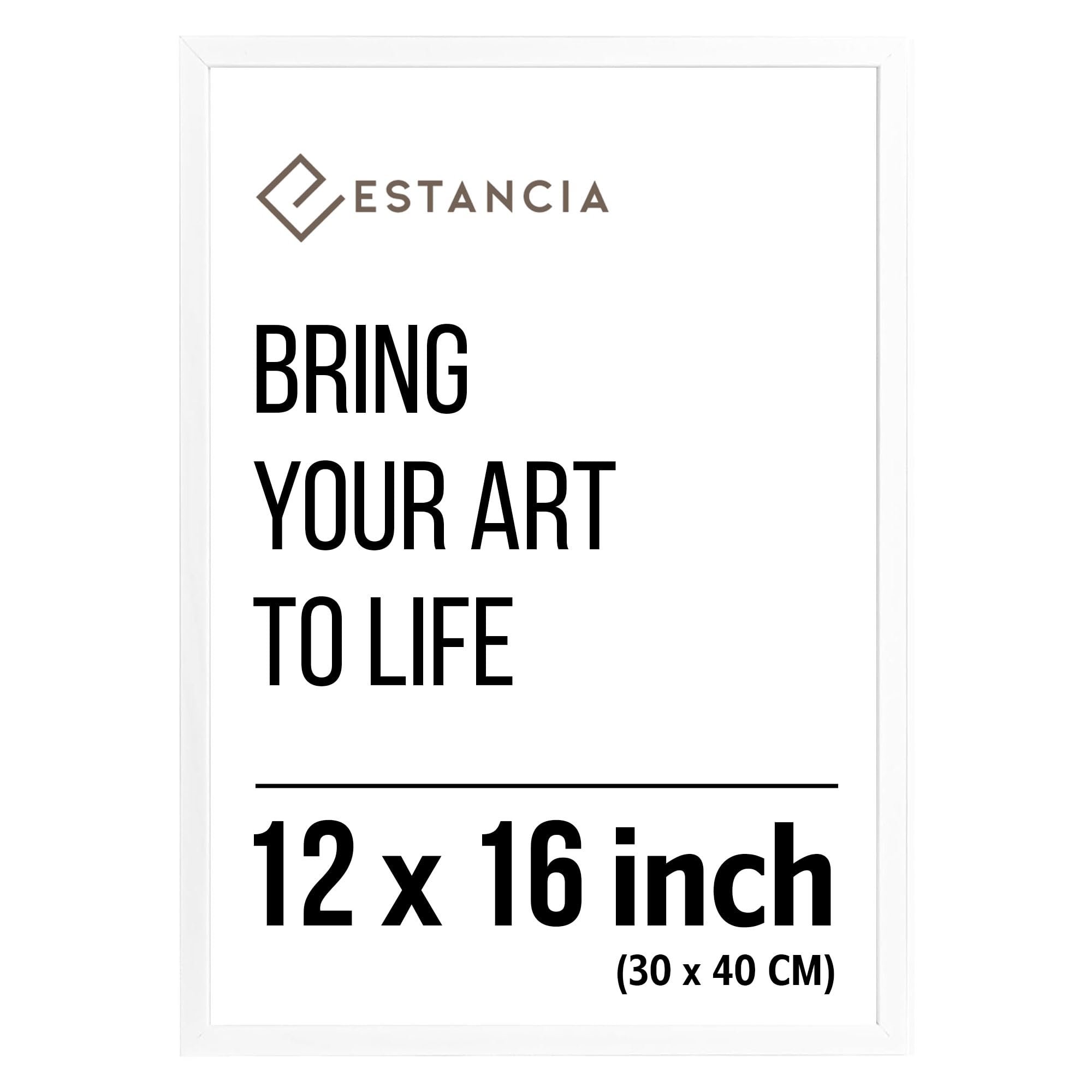 Estancia White Pine Wood Photo Frame 12X16 Inch (30X40 Cm) With Shatterproof Acrylic Glass | Modern 12 X 16 Inch (30 X 40 Cm) Wooden Picture Frame