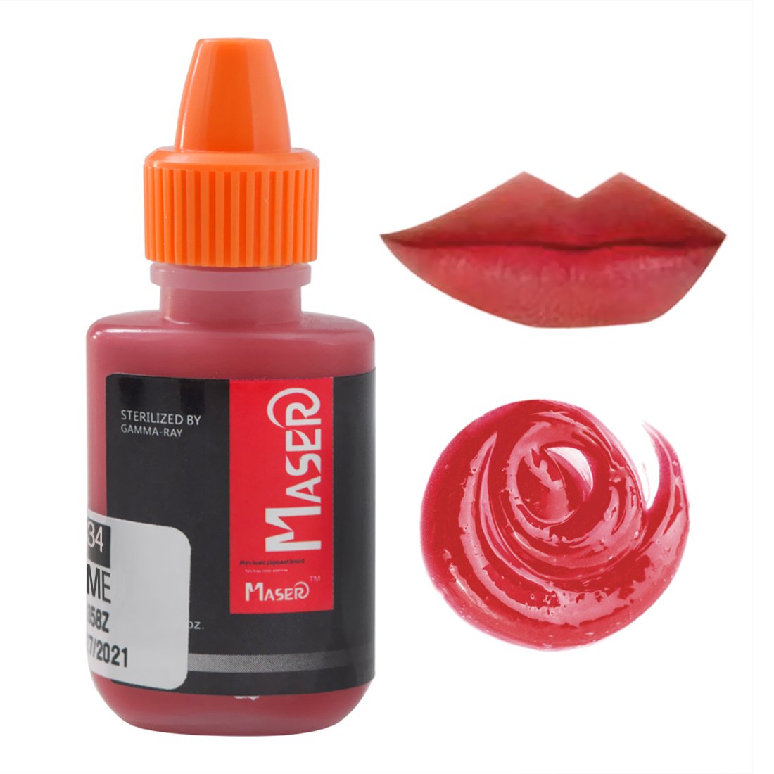 Tattoo Ink Permanent Makeup Liquid Ink Pigment with Kiss Me Easy to Coloring Stay Long Time for Tattoo Eyebrow Lip Eyeline