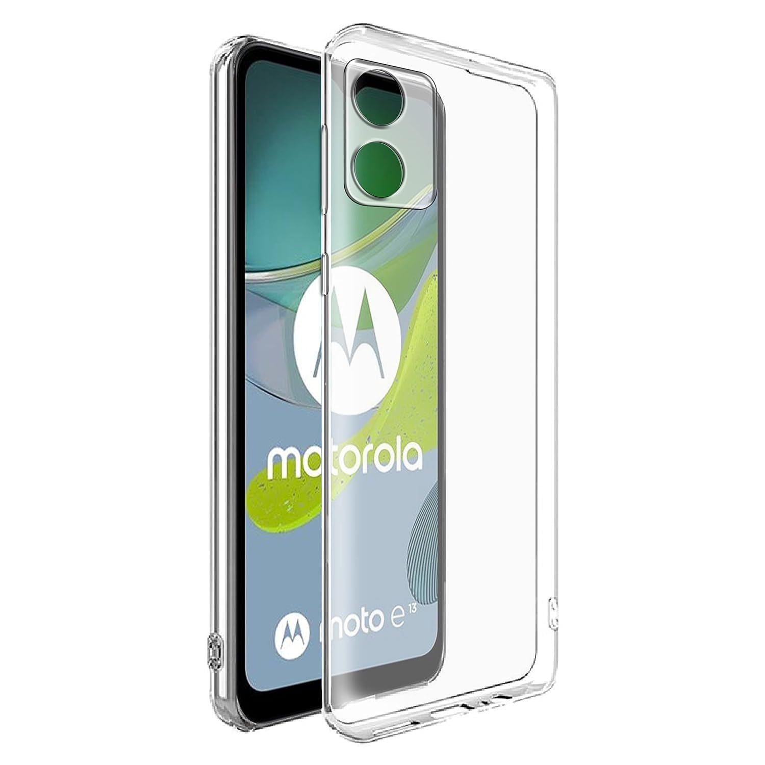 Silicon Case Compatible with Motorola E13, Shock-Proof Soft Gel Rubber Cover Camera Protection Case for Motorola Moto E13 Clear (Motorola Moto E13)