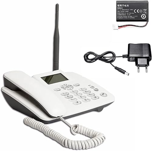 PENCHEN Teléfono inalámbrico fijo 2G, soporte de teléfono de escritorio GSM 85090018001900 MHZ, tarjeta SIM, teléfono inalámbrico con antena, radio