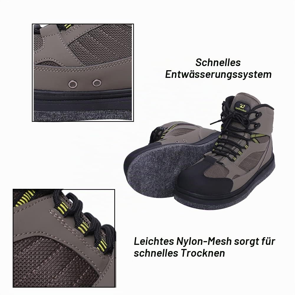 Kylebooker Herren Angeln Jagd Waten Stiefel Leichtgewicht Anti-Rutsch Wathosen Schuhe