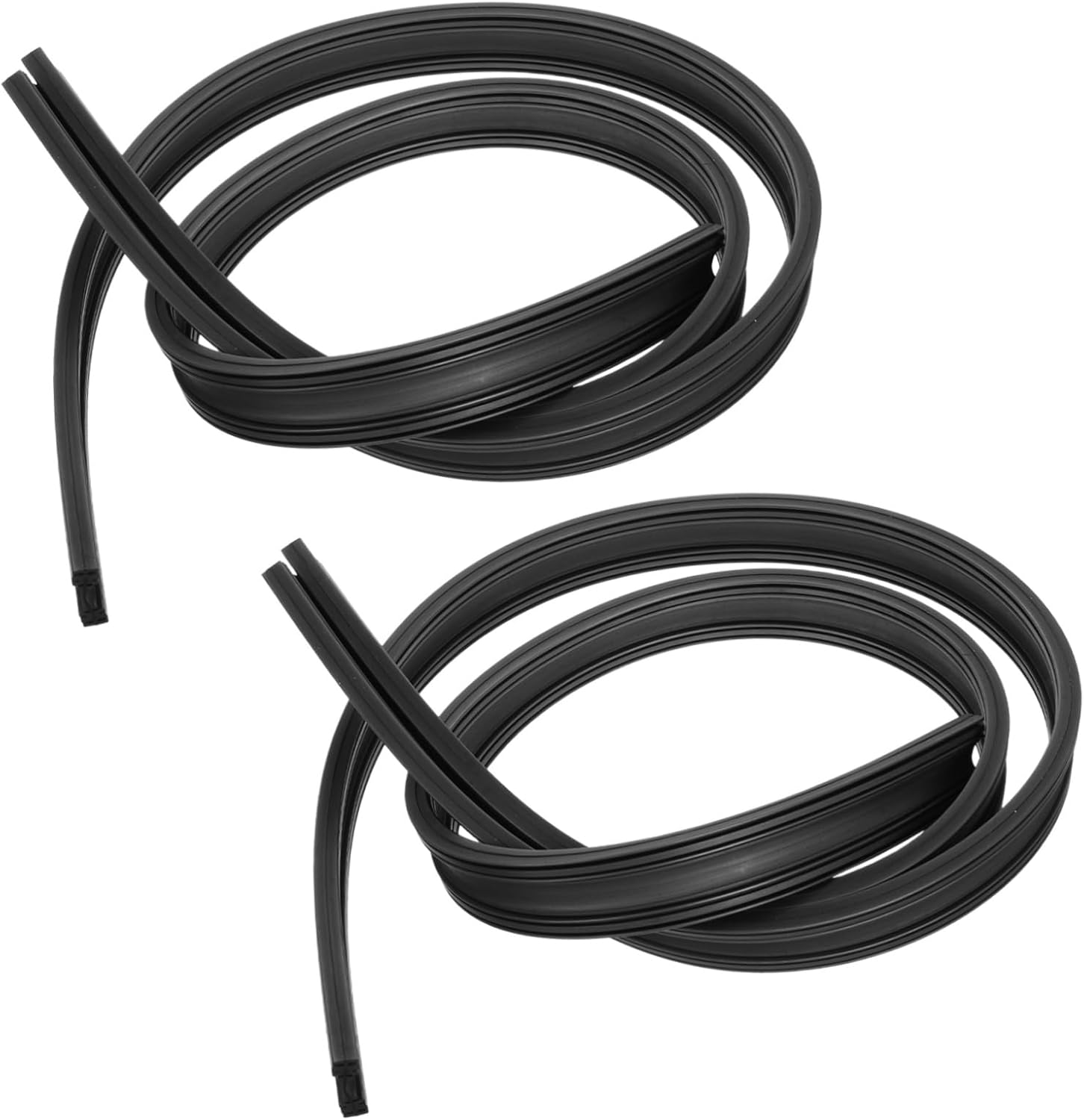 ABOOFAN 4pcs Wiper Blade Inserts Solid Rubber Replacement Strips for Front and Rear Easy Installation Compatible Car Models Exceptional Cleaning Performance
