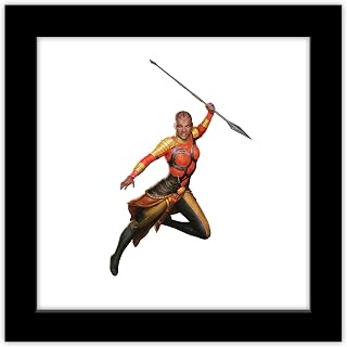 Trends International Gallery Pops Marvel Comics Avengers - Okoye Wall Art Wall Poster, 12" x 12", Black Framed Version