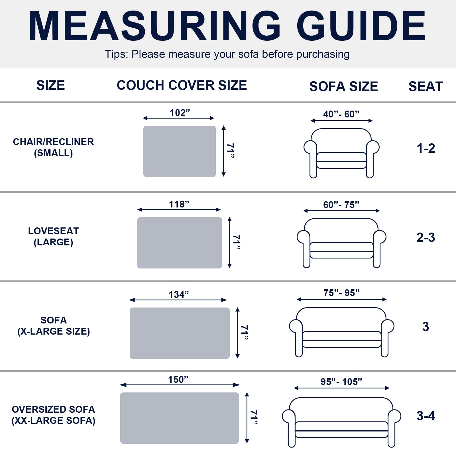 Chenille Sofa Cover 3 Seater, Dog Couch Cover for Corner Sofa Washable Sofa Slipcover - Image 2