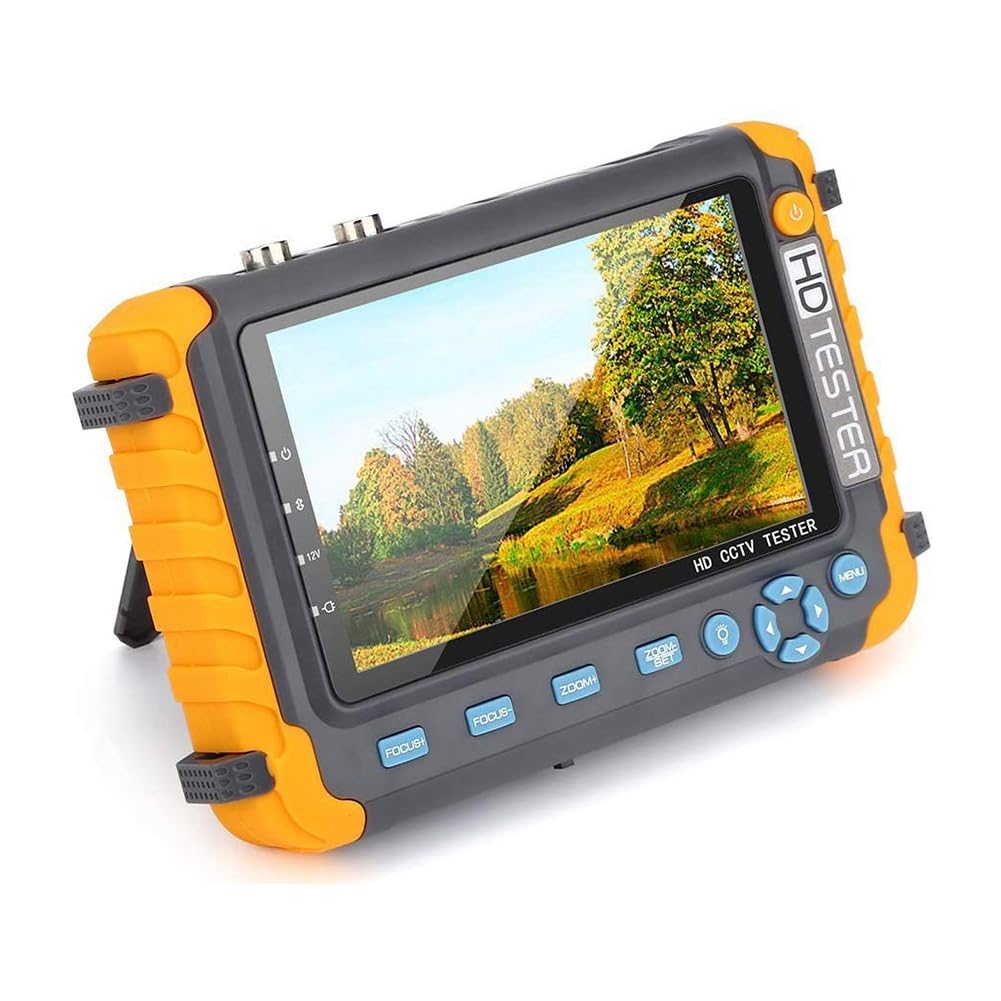 PPcdfre 8MP CCTV Security Camera Tester IV8W 5Inch CCTV Monitor AHD/CVI/TVI CVBS Analog Camera Tester Cameras Tester HD UK Plug