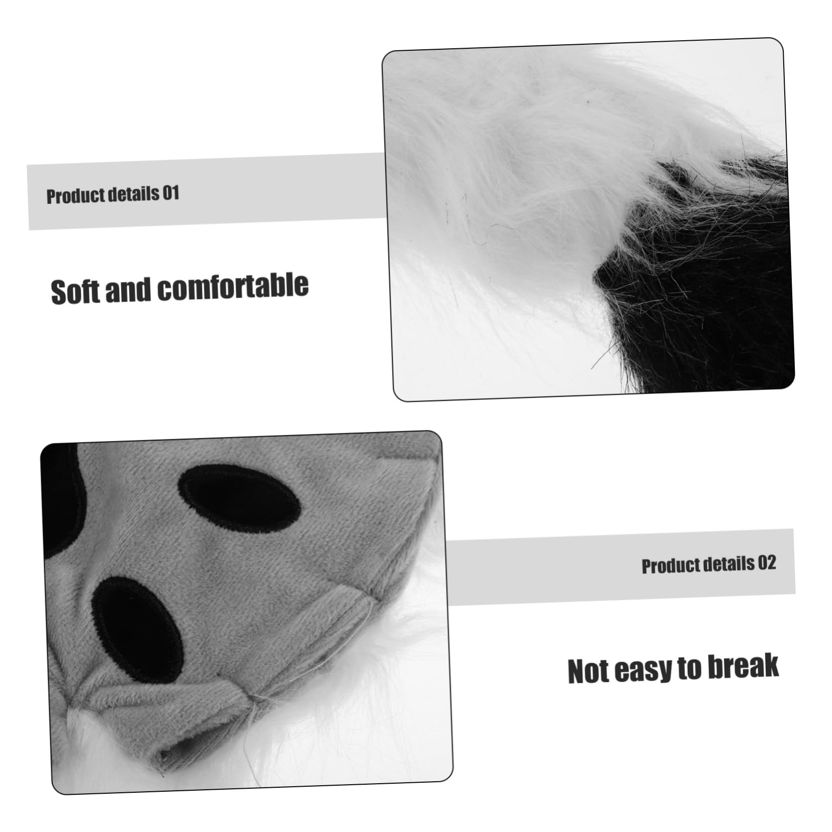 FRCOLOR Maschera Animale Pelliccia per Halloween e Cosplay Set da Maschera per Ragazzi e Adulti Design Varietà Stili per Feste e Costume da Volpe