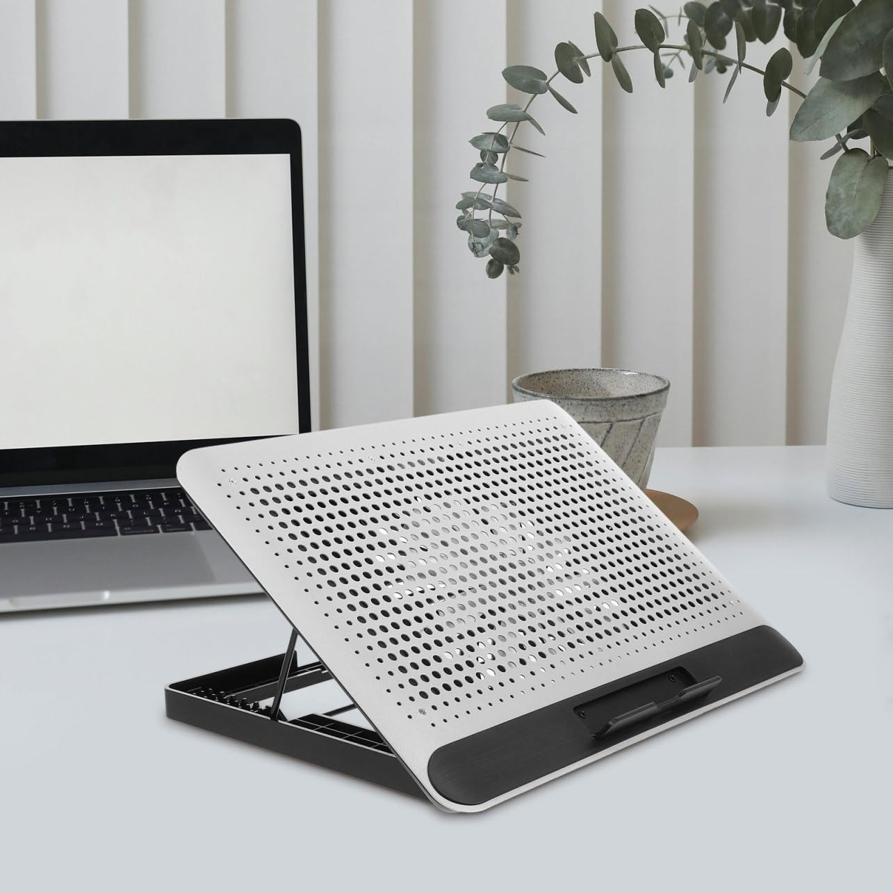 DOITOOL Radiador para Portátil De Aleación De Aluminio Base De Refrigeración Silenciosa Soporte De Computadora Portátil Delgado para Casa