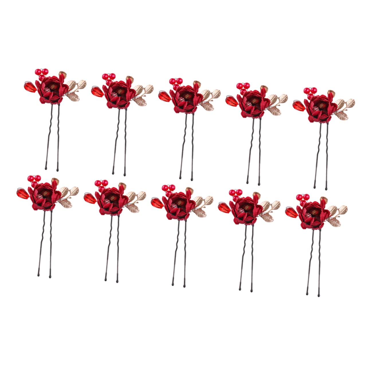 MAGICLULU Juego De 3 Horquillas Con Forma De Flor Para El Pelo Para Mujer Elegantes Para Bodas Y Eventos Informales 10 Unidades X 3