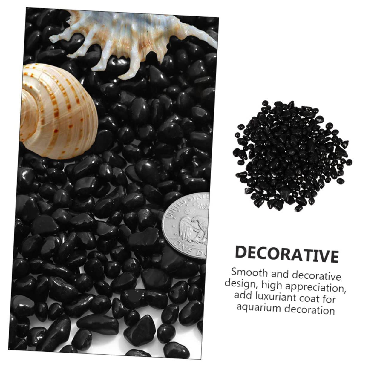 1torba Gravel Akwarystyczny Czarny Perłowy Dekoracyjne Kamienie Do Akwarium Żwir Do Terrarium Dla Rybek