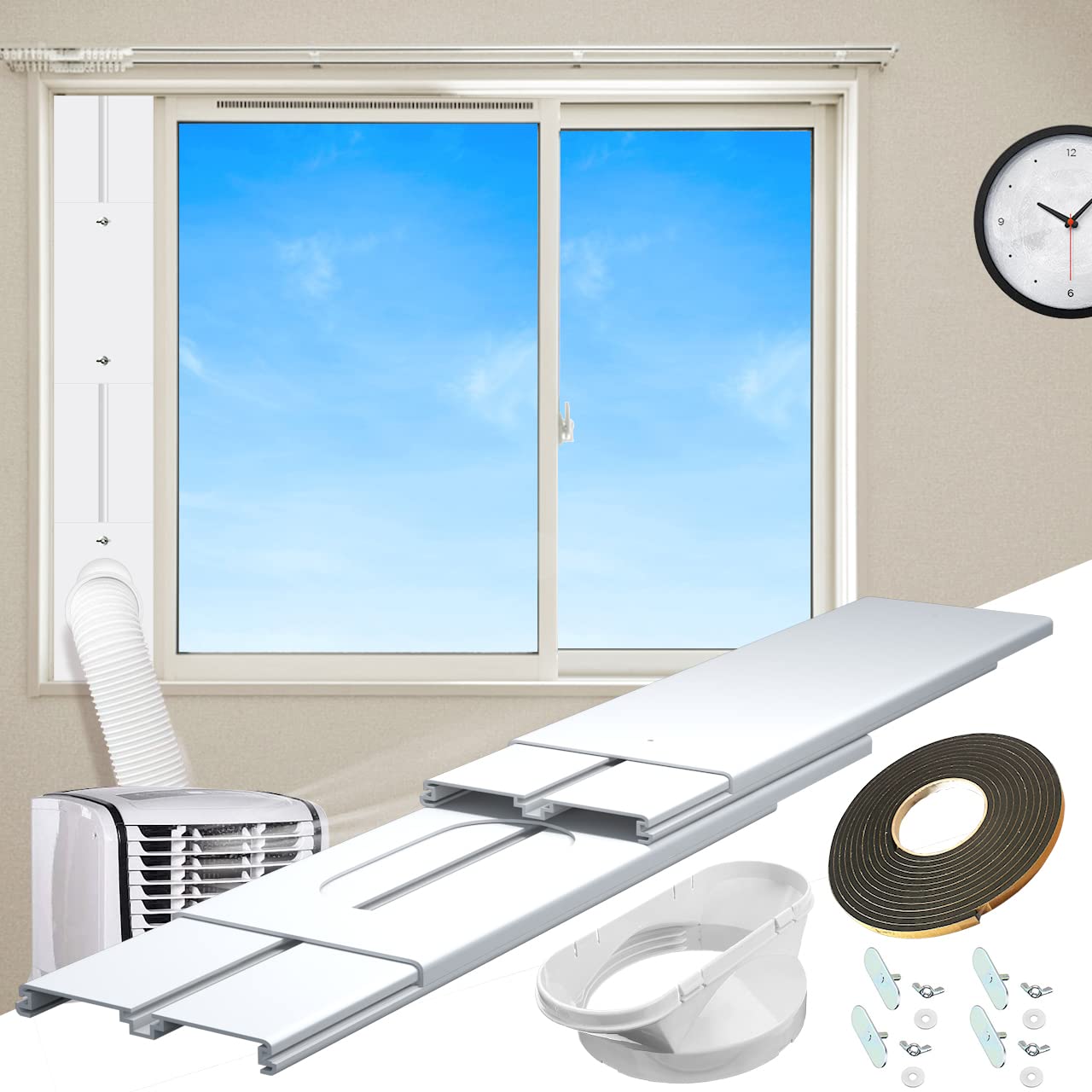 gulrear Portable Air Conditioner Window Vent Kit, Window Slide Kit
