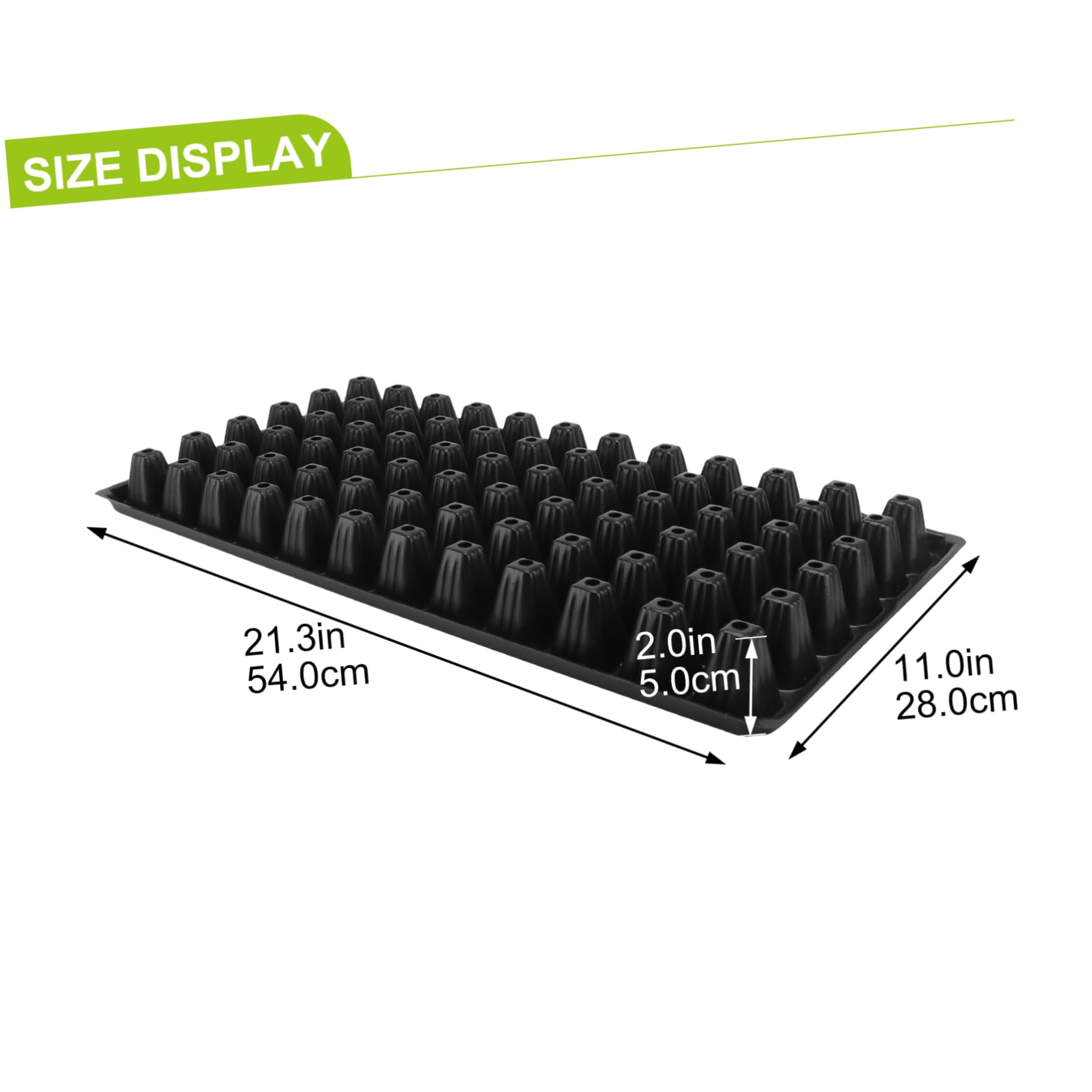 Bandeja De Germinación y Cultivo Agrícola Negra De PVC 72 Agujeros, 10 Unidades, Bandeja De Cultivo Ventilada y Resistente para Semillas y Jardinería