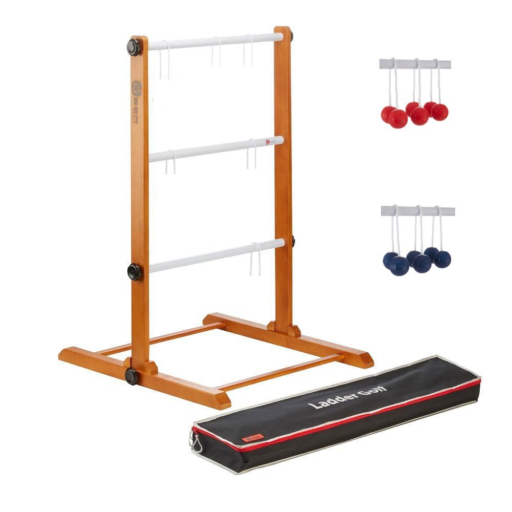 Ubergames Juego de golf de escalera Spinladder, pelotas blandas rojo y azul, en bolsa de transporte, adecuado para interiores y exteriores