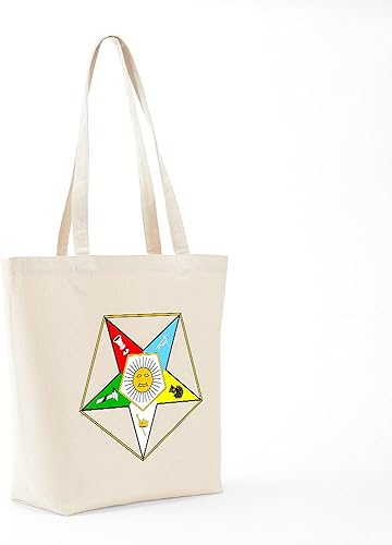 Vista 98 de CafePress Eastern Star - Bolsa reutilizable de lona beige natural