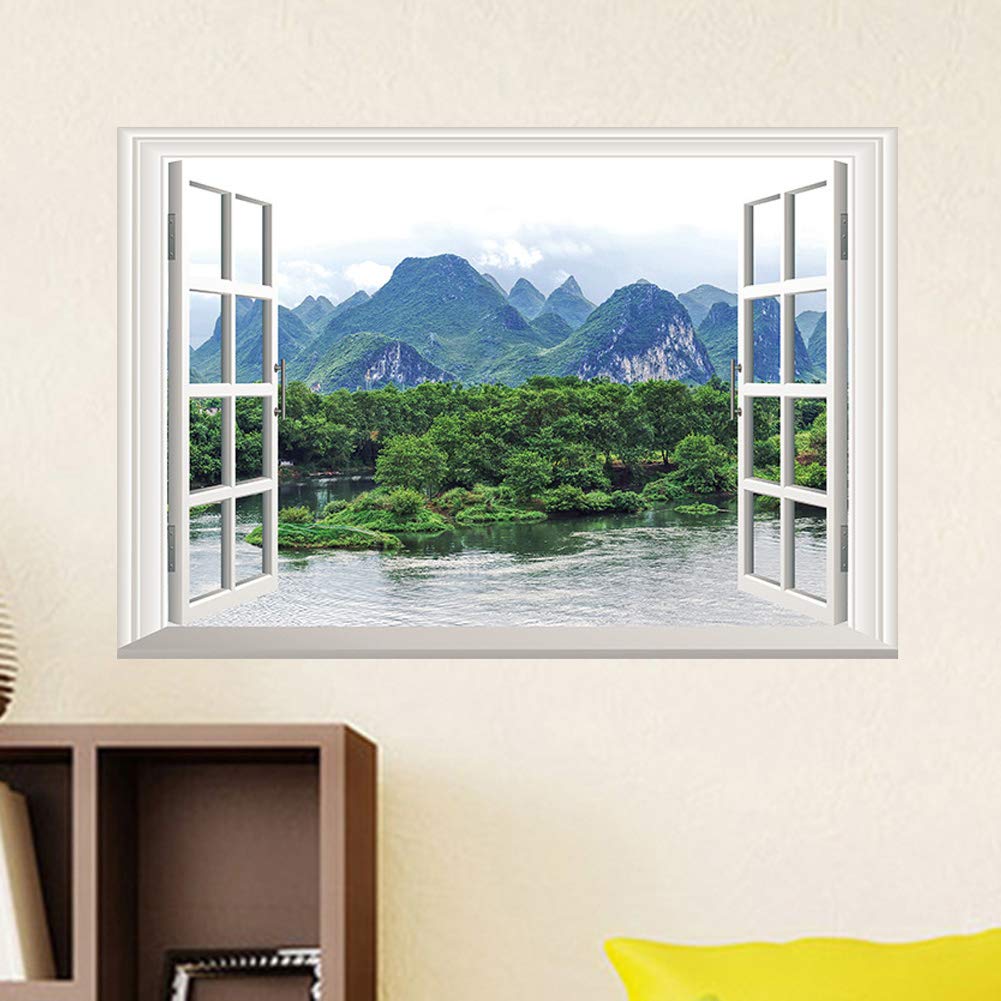 Yabaduu Juego De Adhesivos Decorativos Para Pared, 4 Colores Sobre 4 Hojas DIN A4, En Total
