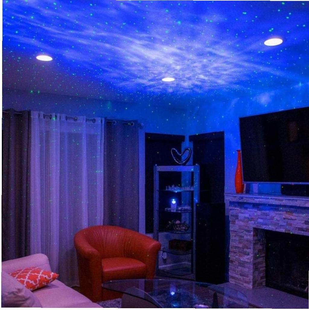 1 szt. projektor LED ocean gwiazda projektor światła nocnego z mgłą LED chmurą Starlight Sleep Projection Romantyczna lampa biała