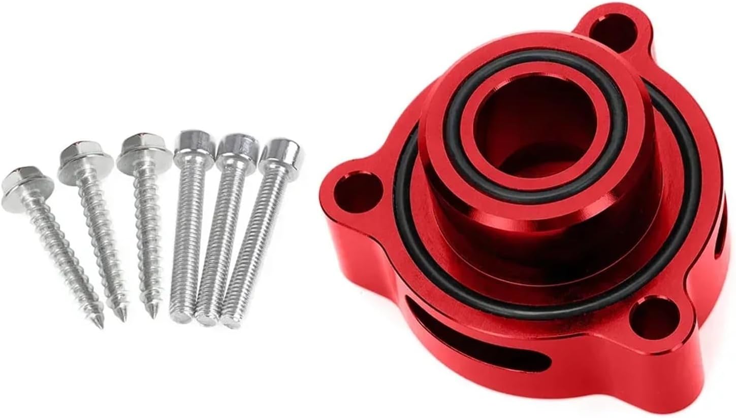 1pc BOV Adapter Aluminum 2019-2023 Compatible with Cadillac CT4 2.7 Turbo Compatible with Silverado 2.7 Turbo Car Accessories(Red)